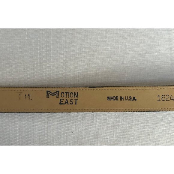 Motion East 1980's Sparkly Metallic Gold and Black Belt Size M/L - Picture 4 of 6